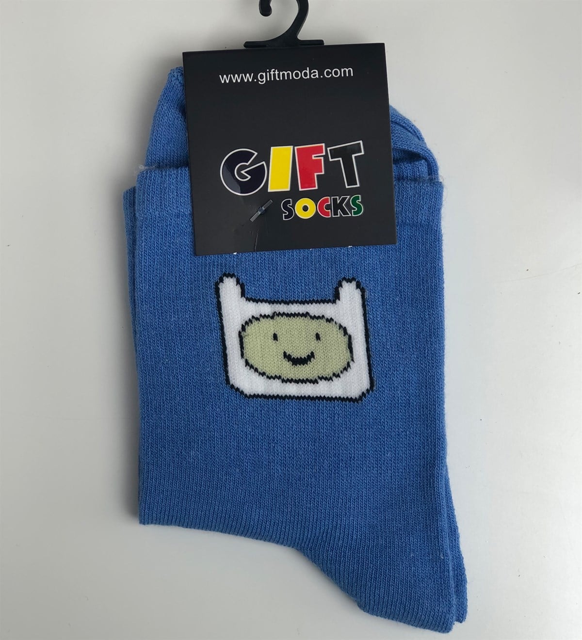 Adventure Time Finn Tasarımlı Mavi ÇorapGiftmodaFinn-Çorap