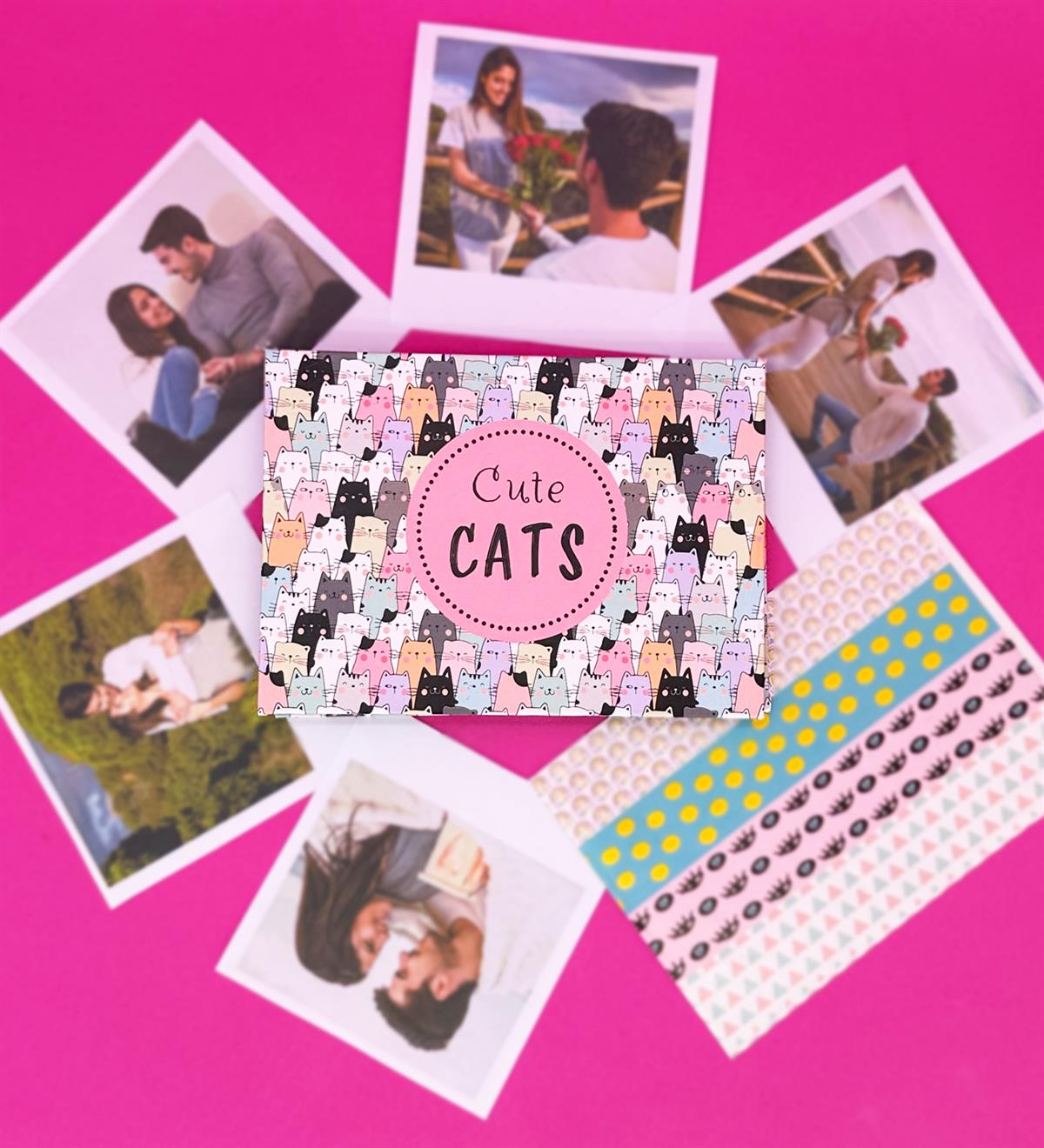 Kişiye Özel 6 Fotoğraflı Sevimli Kedi Mini AlbümgiftmodaGmd100659