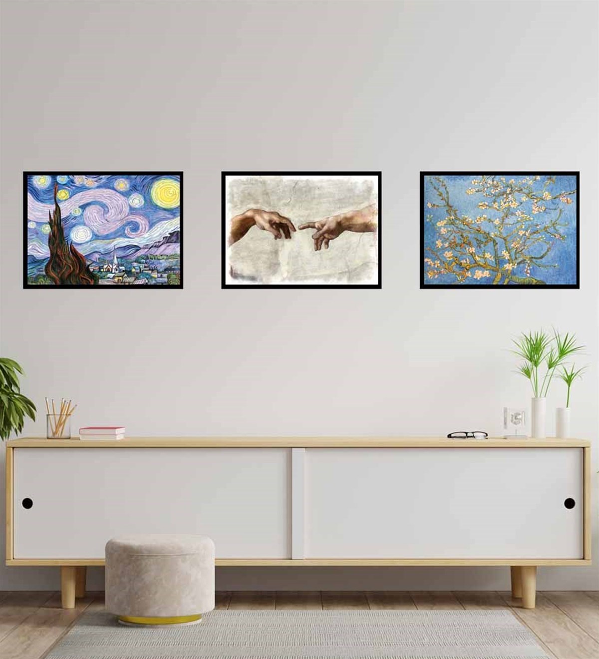 Art Ahşap Tasarım Duvar Panosu 3'lü SetGiftmodaGM-P-5