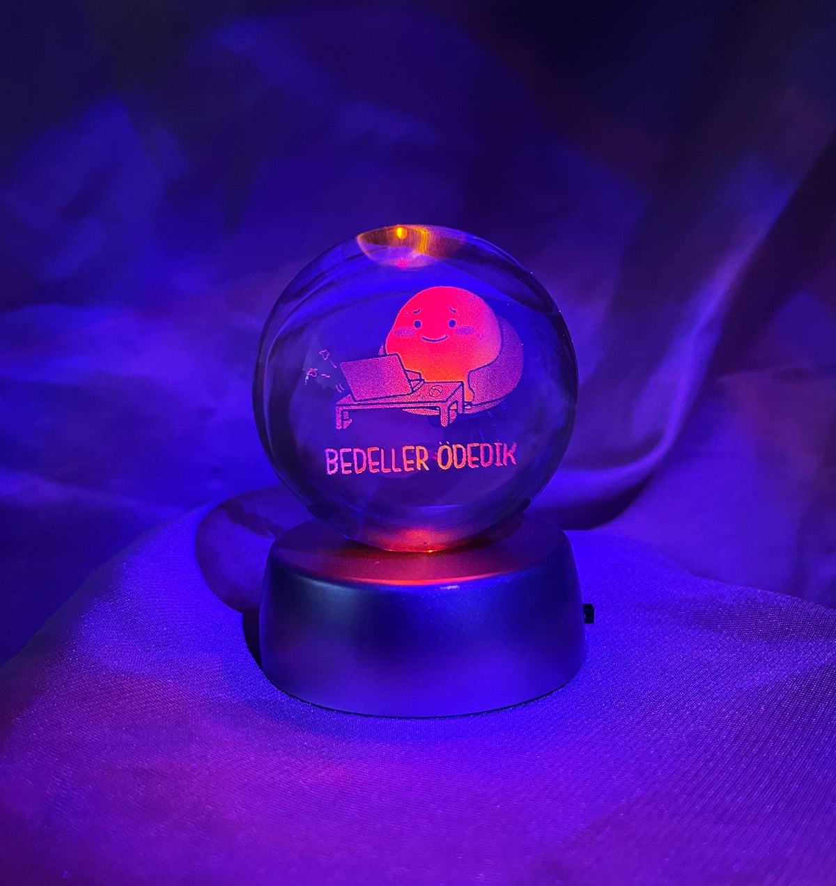 Bedeller Ödedik Tasarımlı Işıklı Cam KüregiftmodaGM-5023	