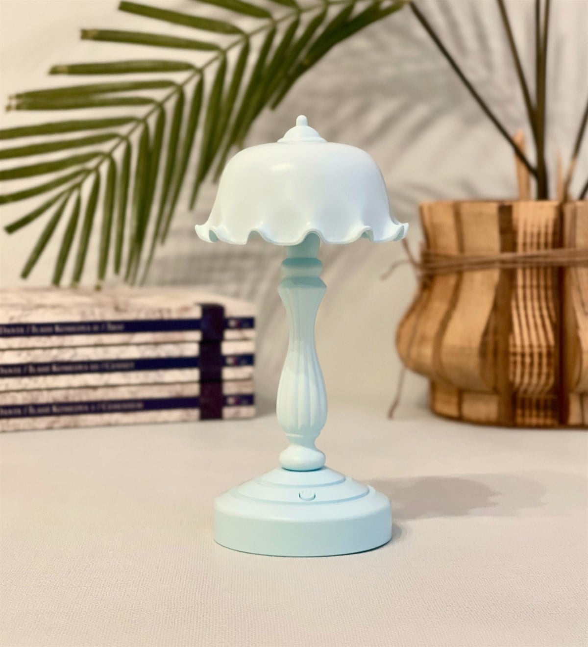 Mini Abajur Masa Lambası MaviGiftmodaGm-4155-Mavi