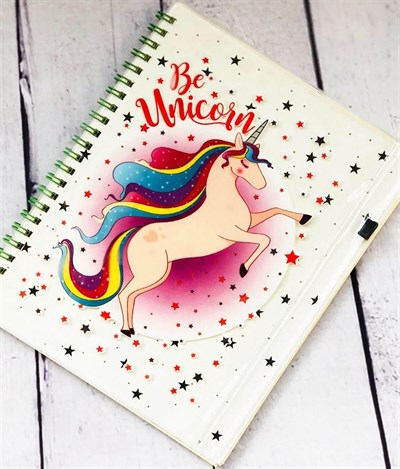 Be Unicorn Çanta Kapaklı Defter