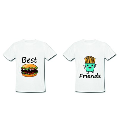 Best Friends Baskılı Tasarım Tişört