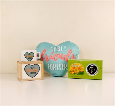 Best Friends Yastık ve İstiridye İçinde Gerçek İnci Kolye Seti