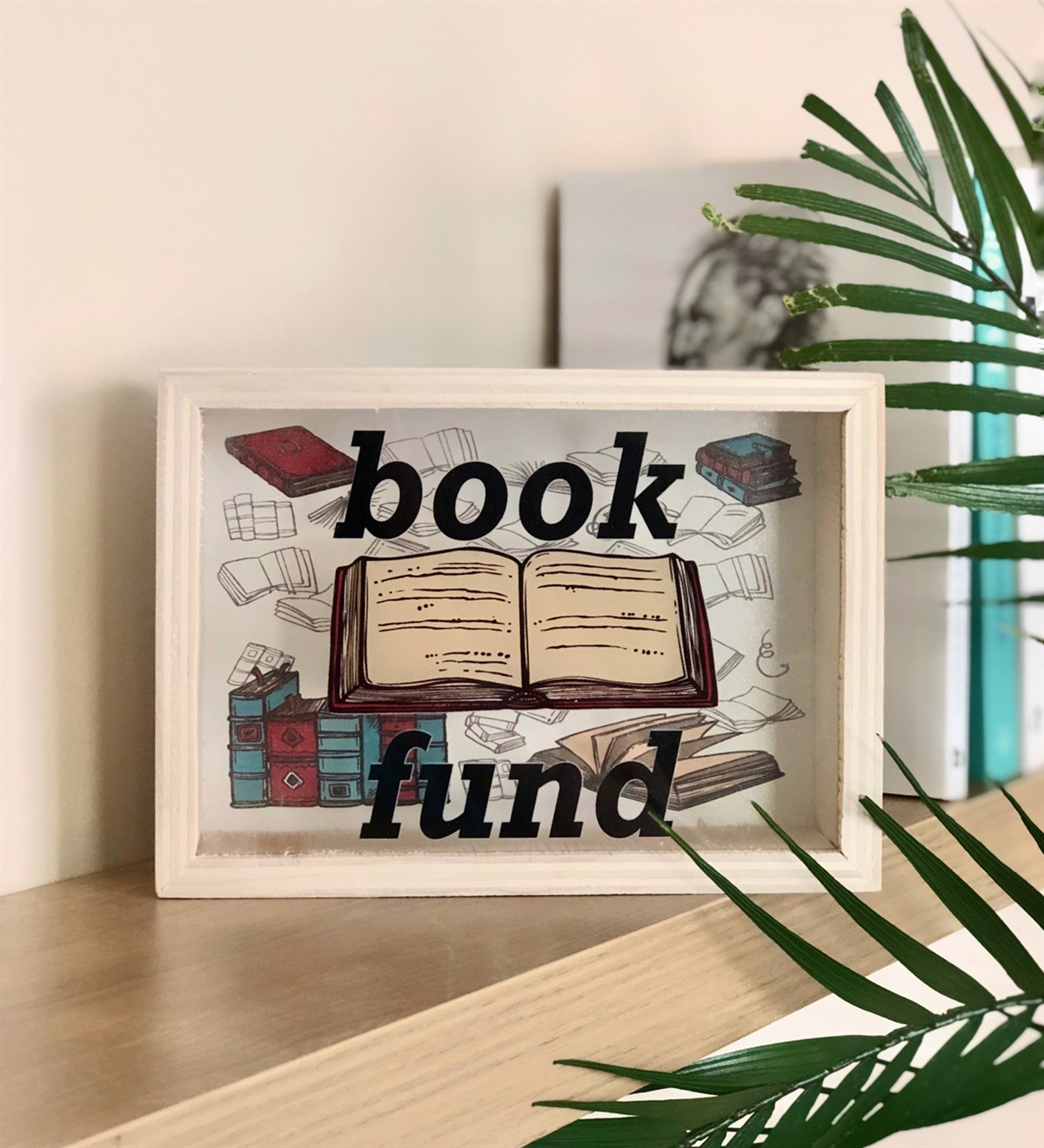 Book Fund Tasarımlı Ahşap KumbaraGiftmodaBook-Fund-Kumbara