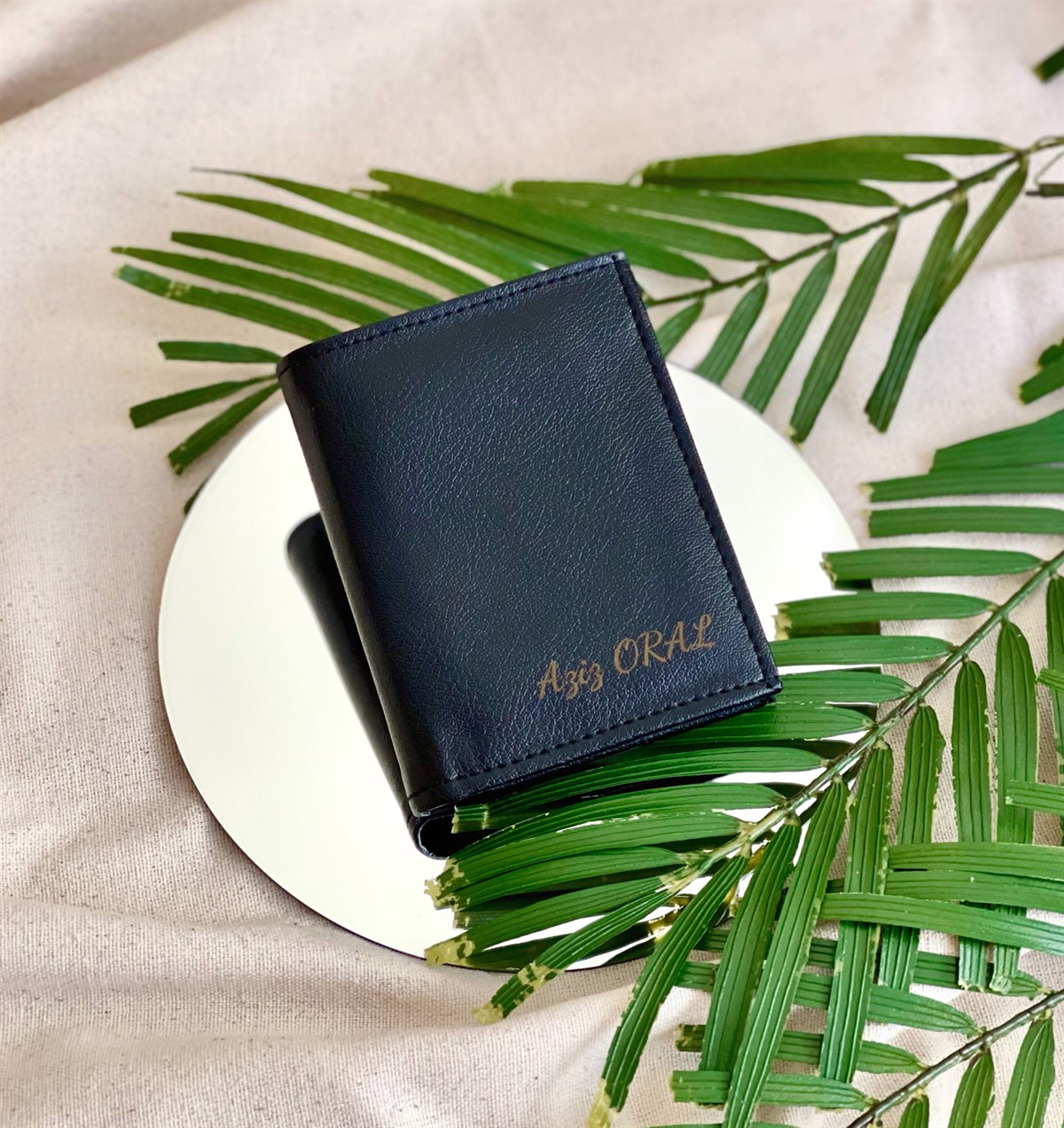 Kişiye Özel Dikey Siyah CüzdanGiftmodaGmcd00002