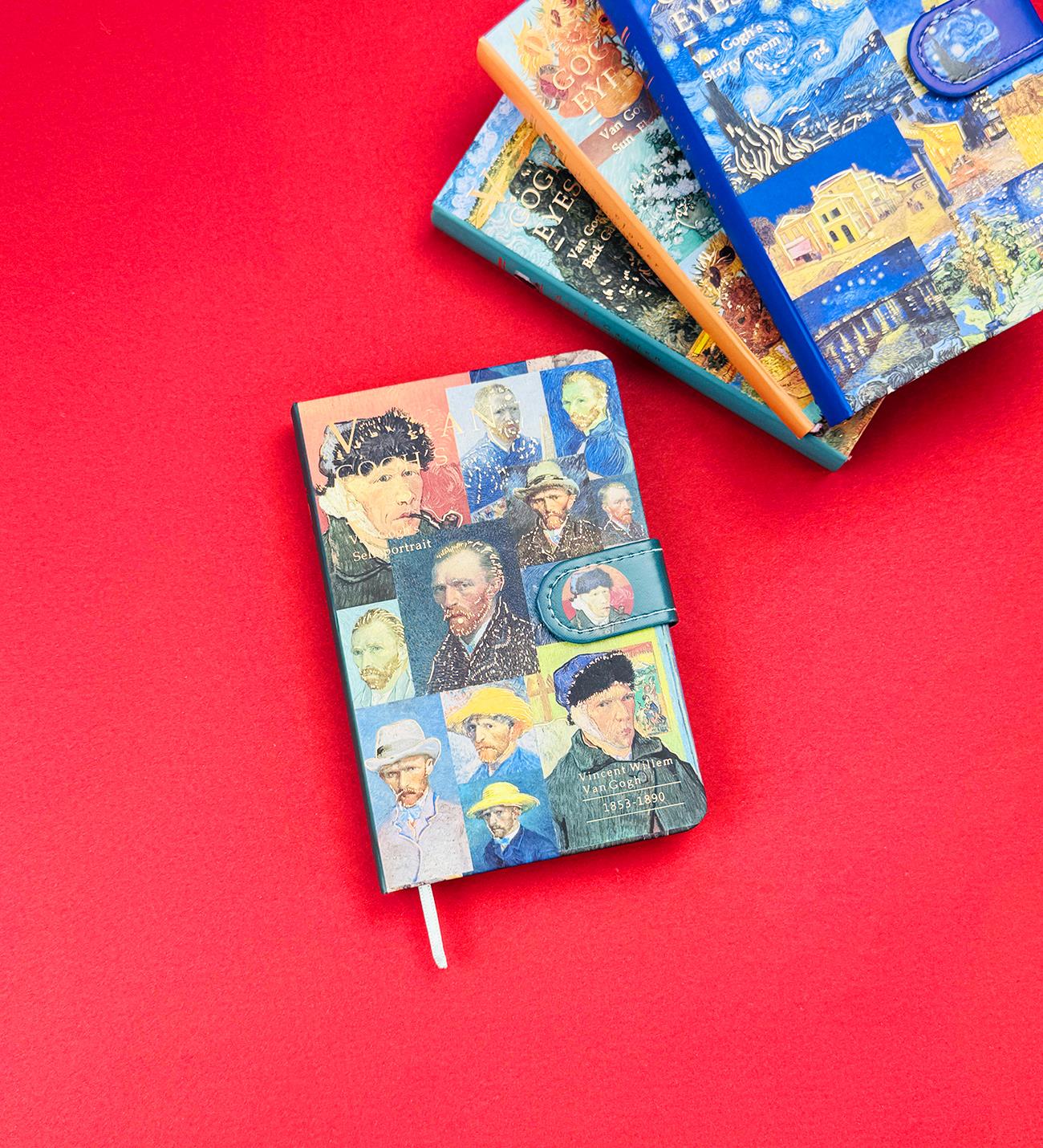 Van Gogh Kolaj Tasarımlı Mıknatıs Kapaklı Defter  BM-1204giftmodaBM-1204