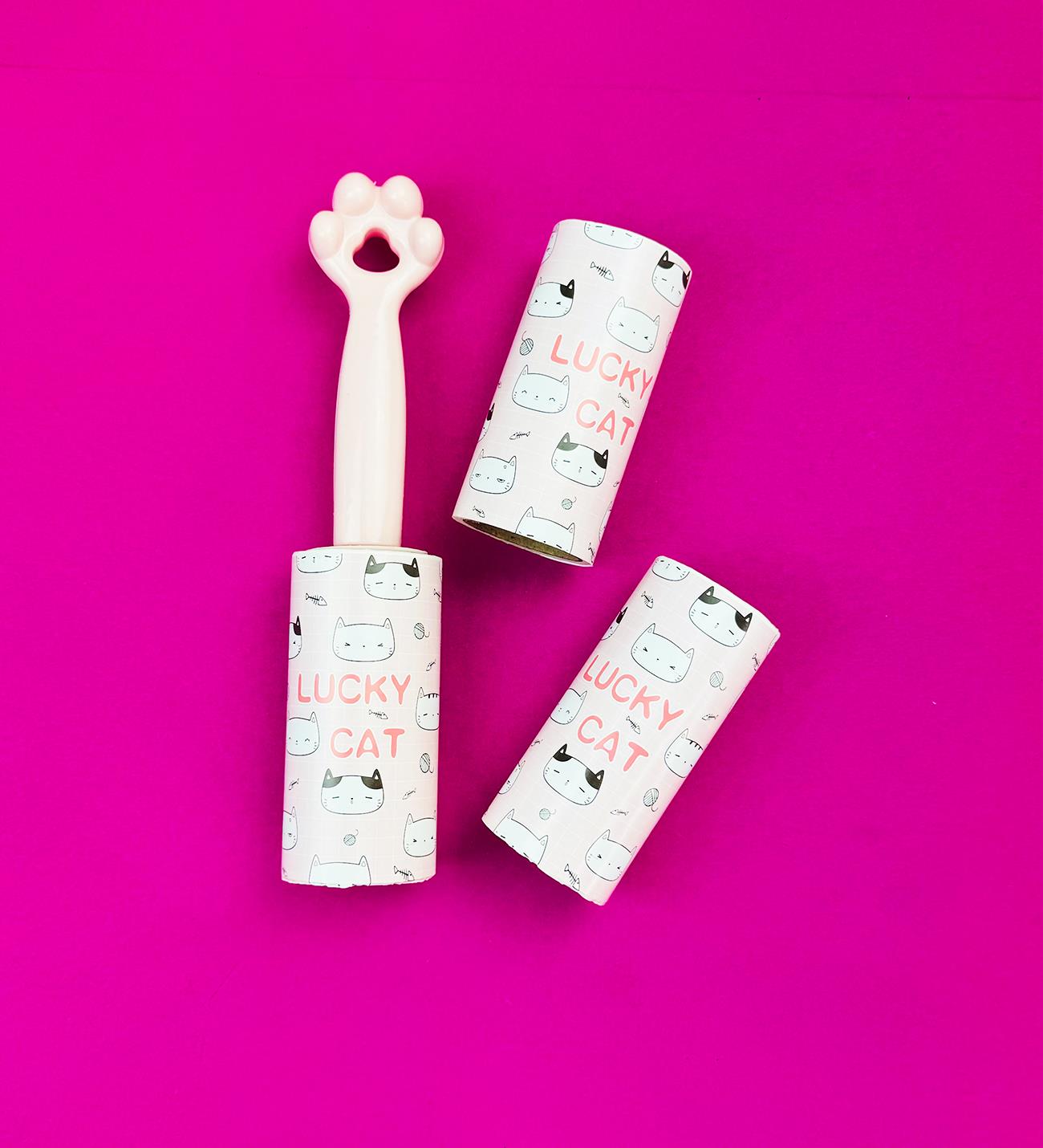 Kedi Figürlü Tüy Toplayıcı Rulo 60 Yaprak 2 Adet Yedek BaşlıkgiftmodaBM-1252D