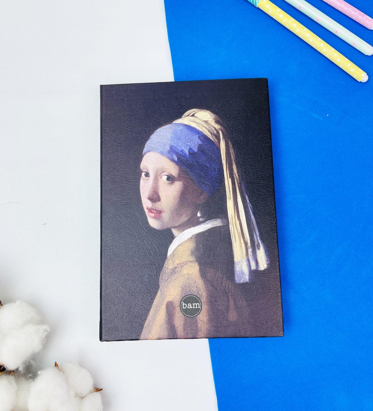 İnci Küpeli Kız Tasarımlı Lastikli DeftergiftmodaGmd100382