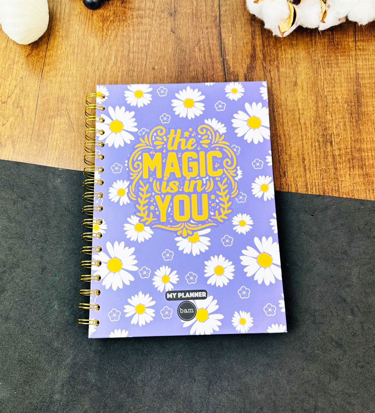 Mor Papatya Tasarımlı Konuşan AjandagiftmodaGmd100626