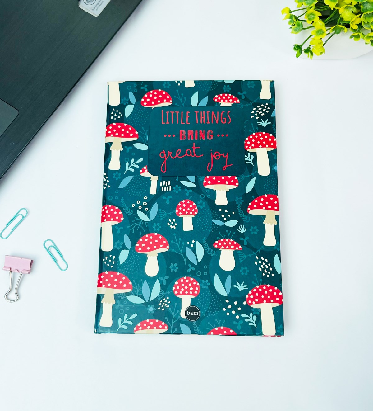 Mantar Motto Tasarımlı Lastikli DeftergiftmodaGmd100458