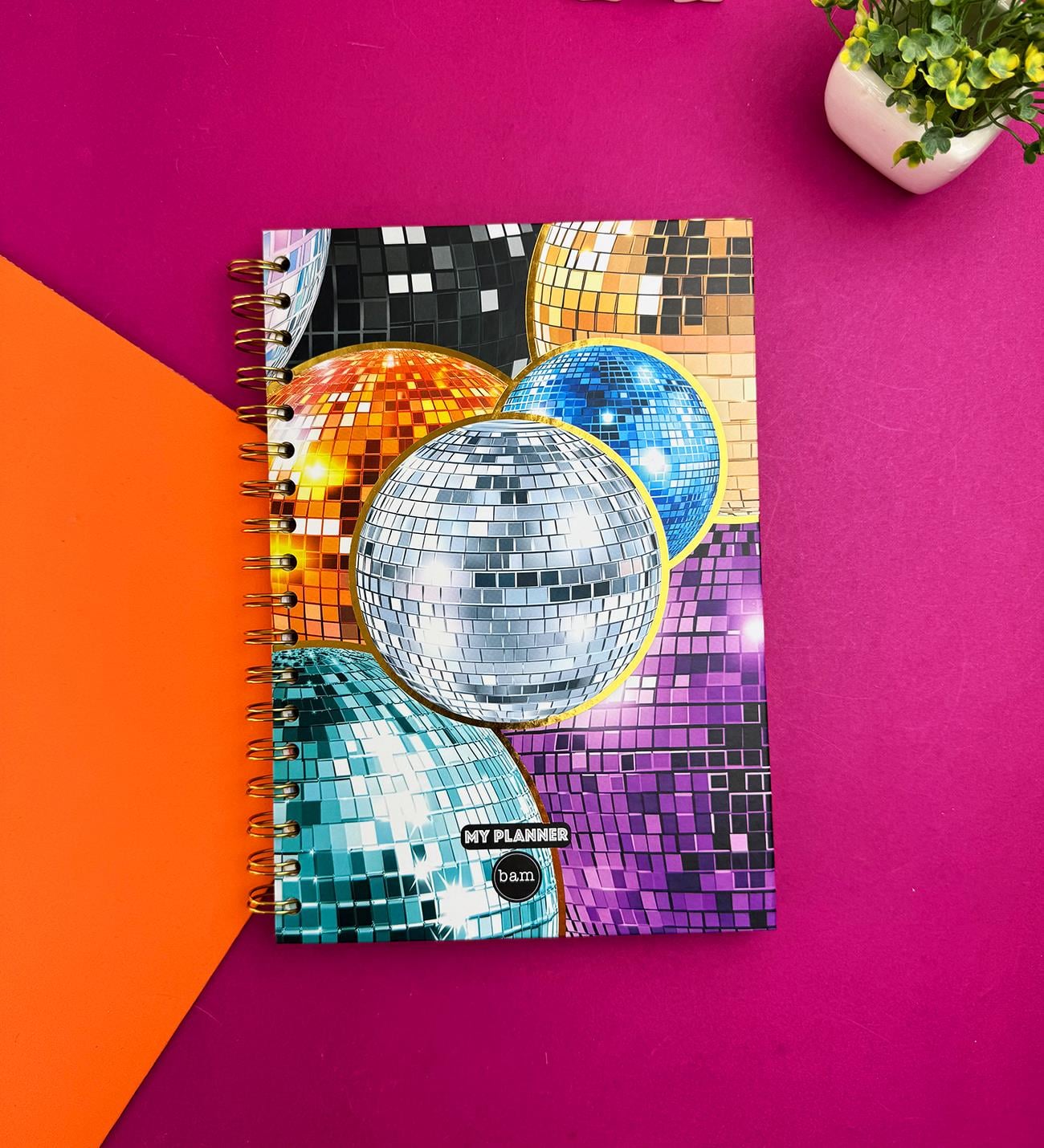 Yaldızlı Disko Topu Tasarımlı Konuşan Ajanda	giftmodaBam-1320	