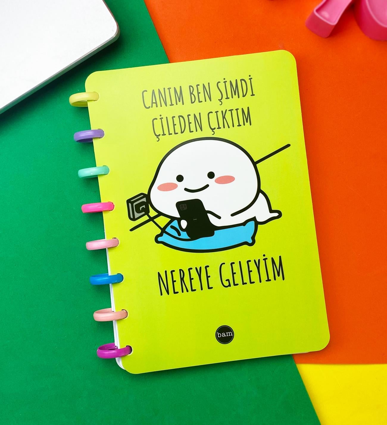 Çileden Çıktım Yeşil Yeni Nesil Kalp Spiralli DeftergiftmodaBM-1081