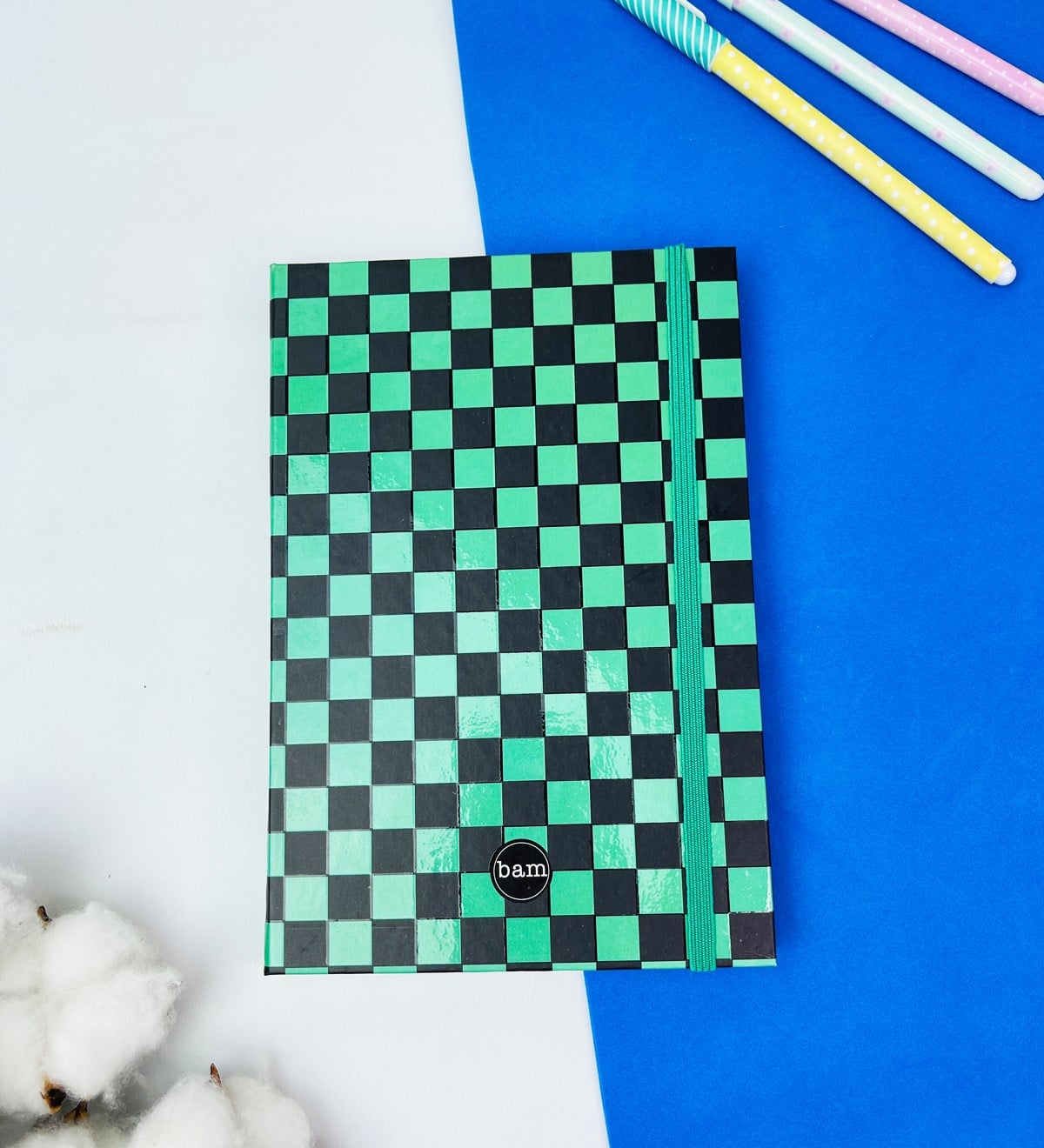 Yeşil Dama Tasarımlı Lastikli Defter	giftmodaGmd100376