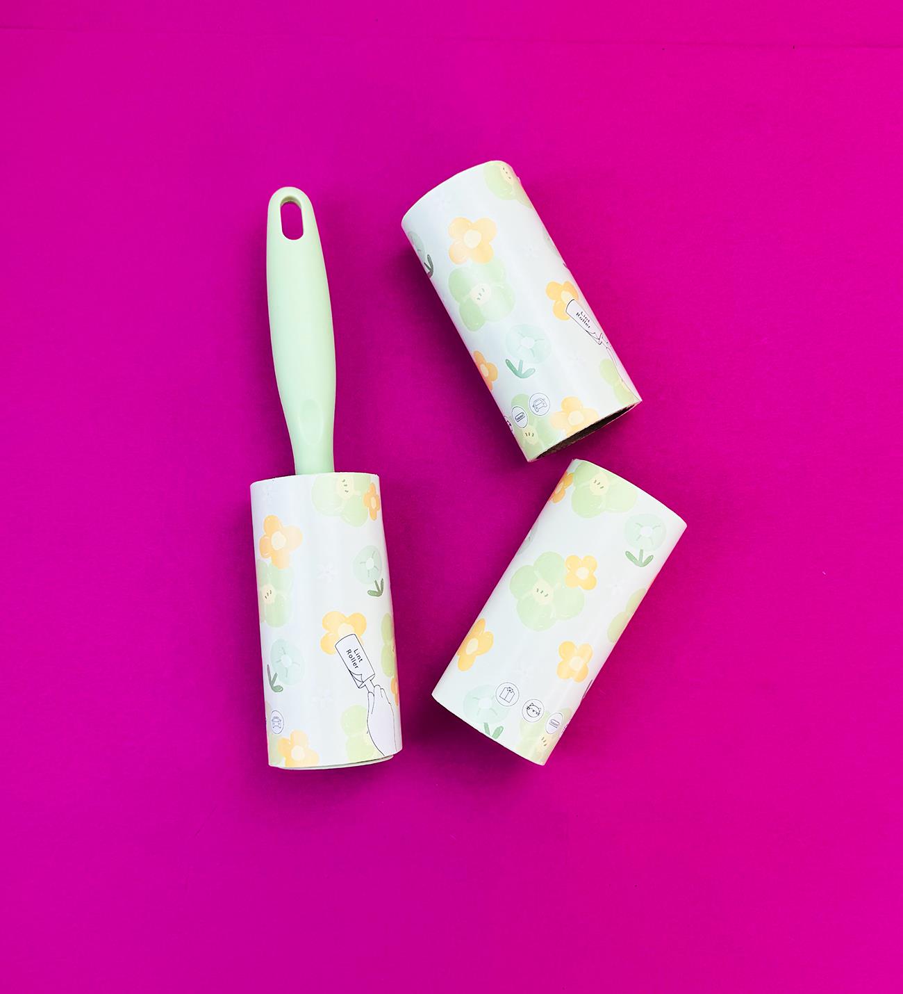 Desenli Tüy Toplayıcı Rulo 60 Yaprak 2 Adet Yedek BaşlıkgiftmodaBM-1252