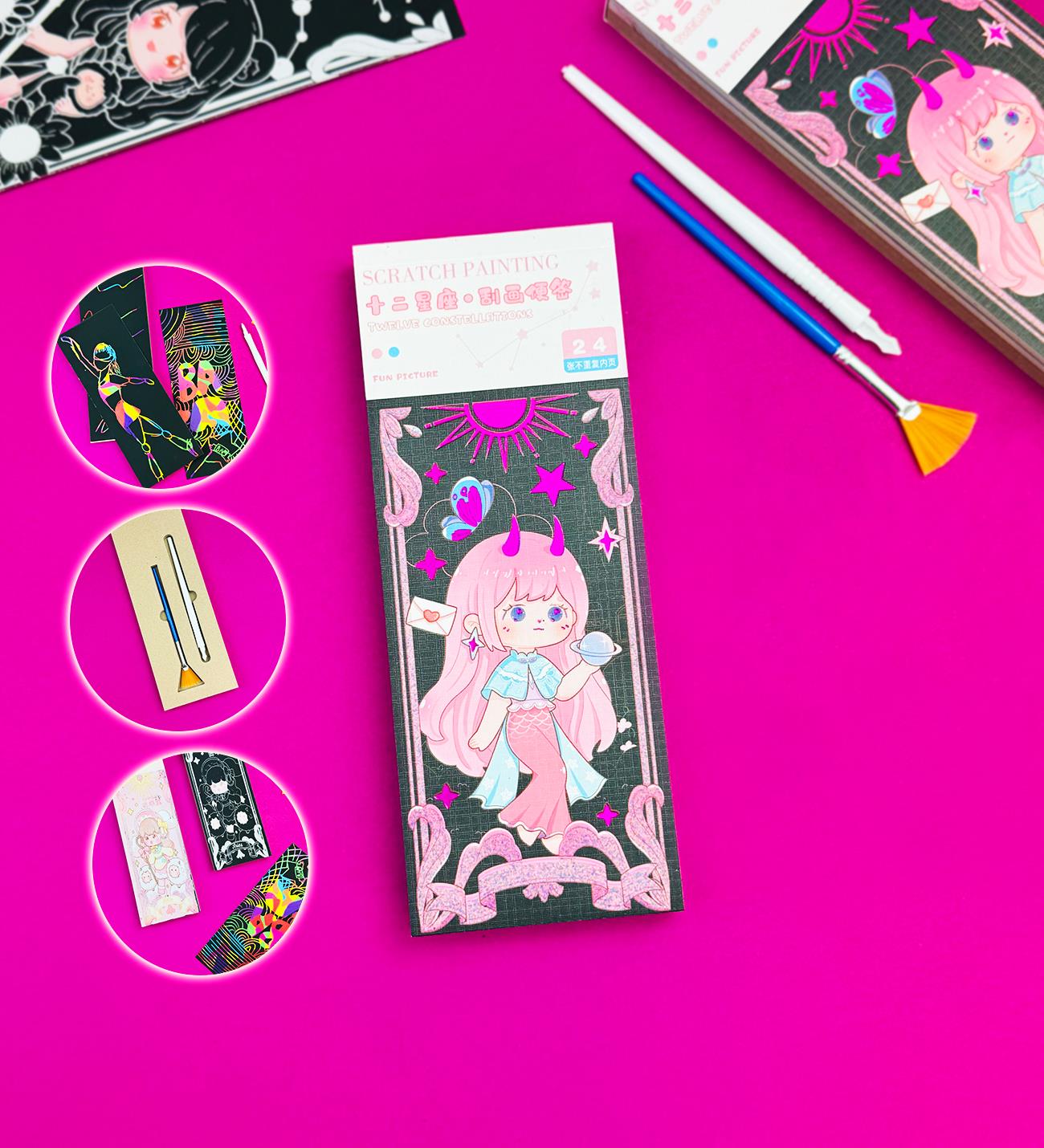 Sihirli Siyah Kazıma Defteri Scratch PaintinggiftmodaBM-1262