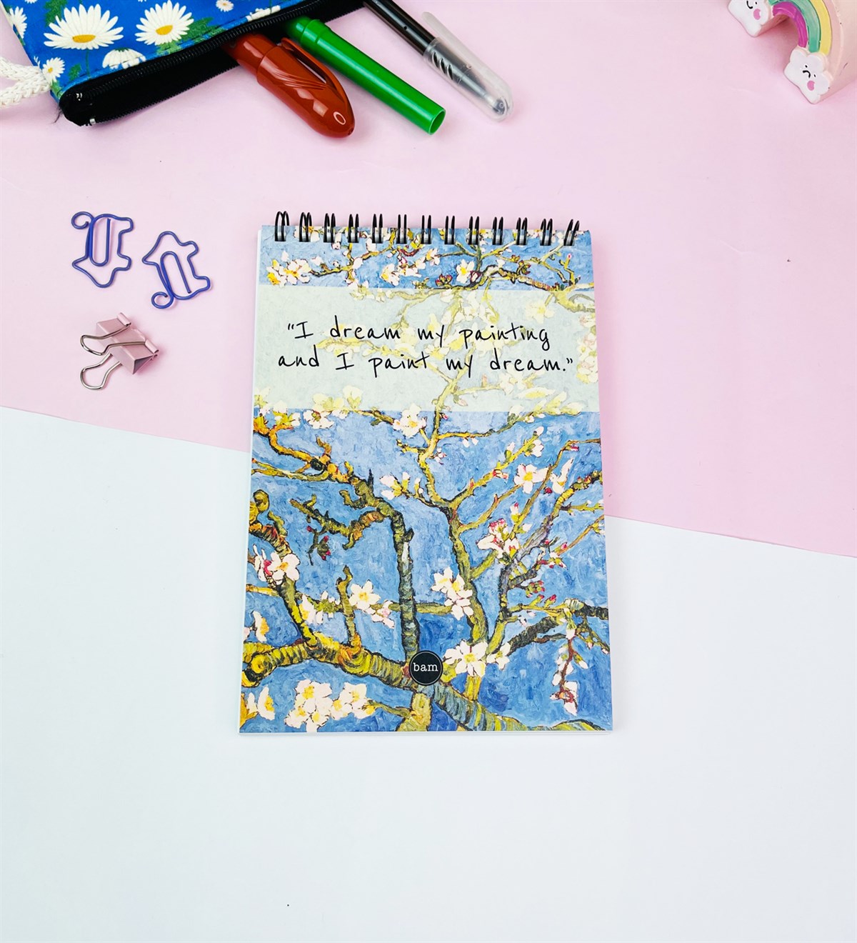 17x11Cm Sketch Book - Eskiz Defteri - 80 Gr - 60 YaprakgiftmodaGmd100569-Badem-Çiçeği