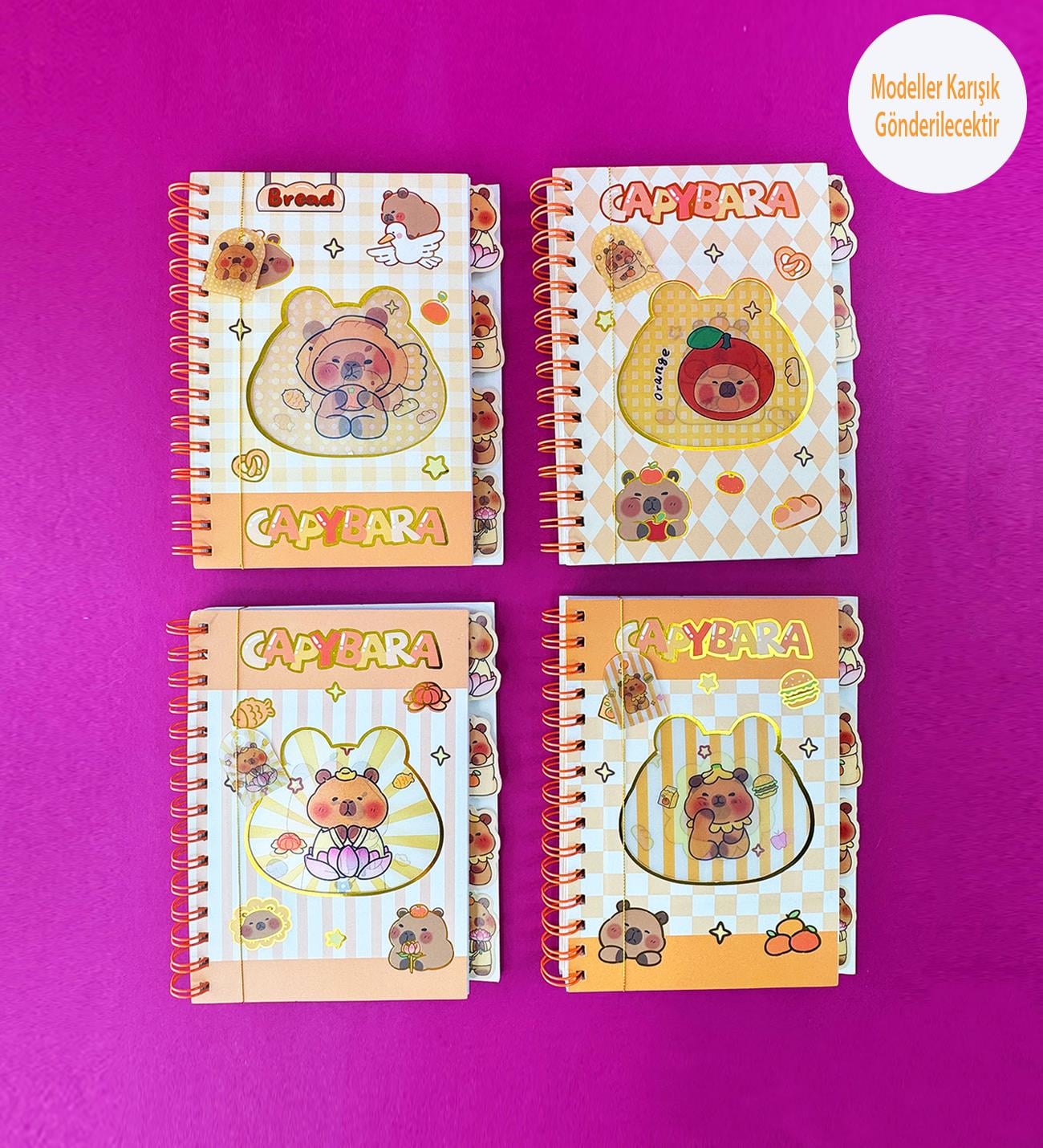 Capybara Hologram Kapaklı DeftergiftmodaBM-1552