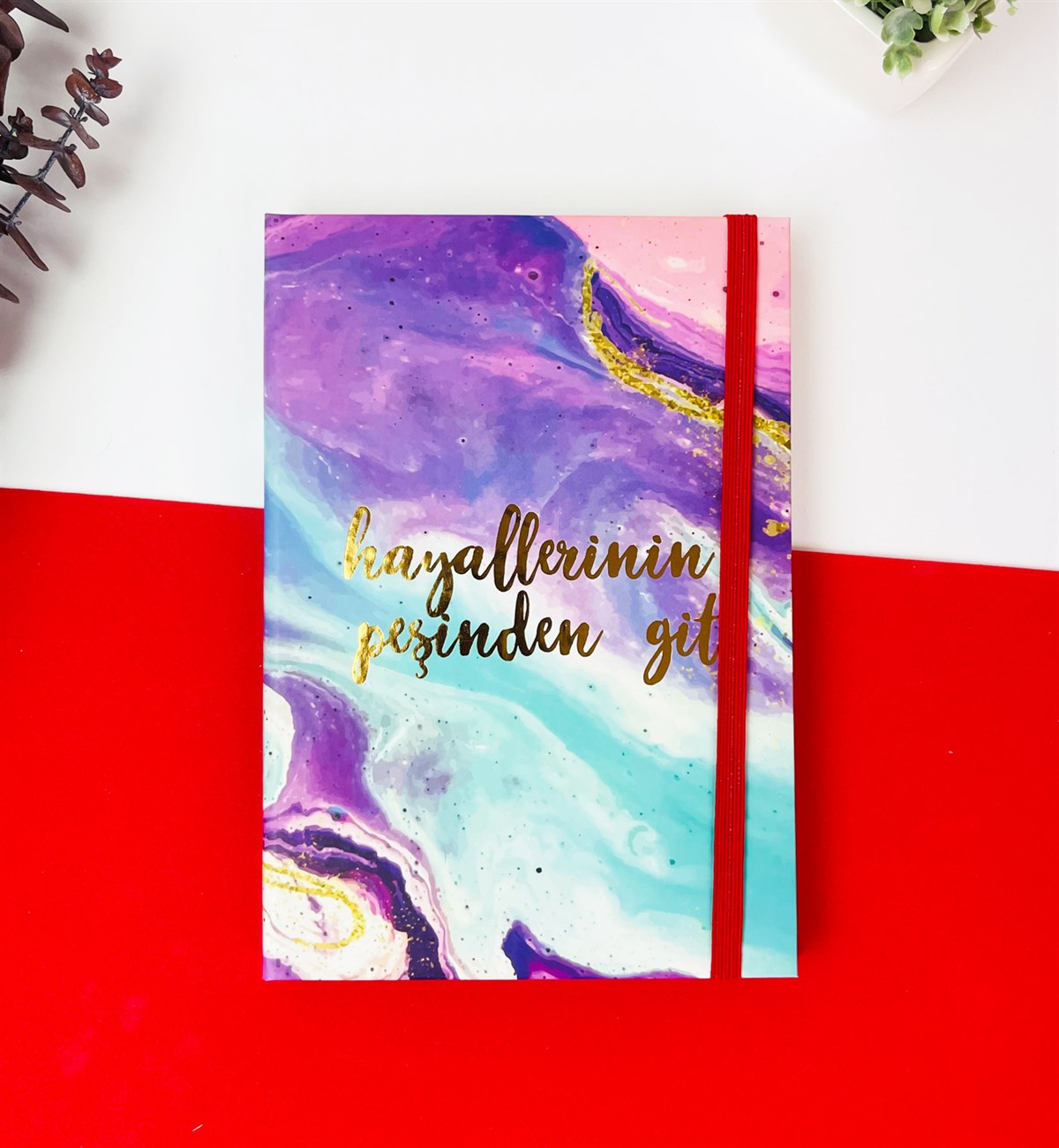 Hayallerinin Peşinden Git Tasarımlı Lastikli DeftergiftmodaGmd100058