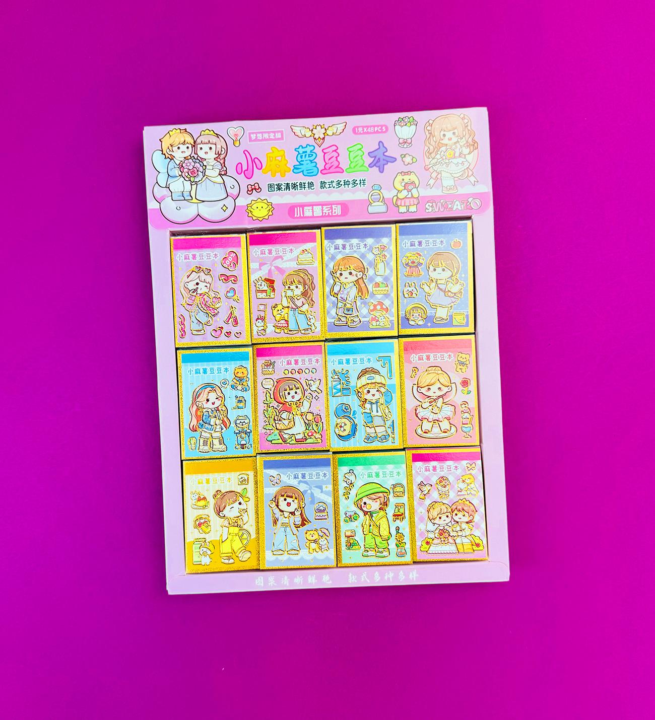 Mini Prenses 3'lü Sticker Defter SetigiftmodaBM-1272