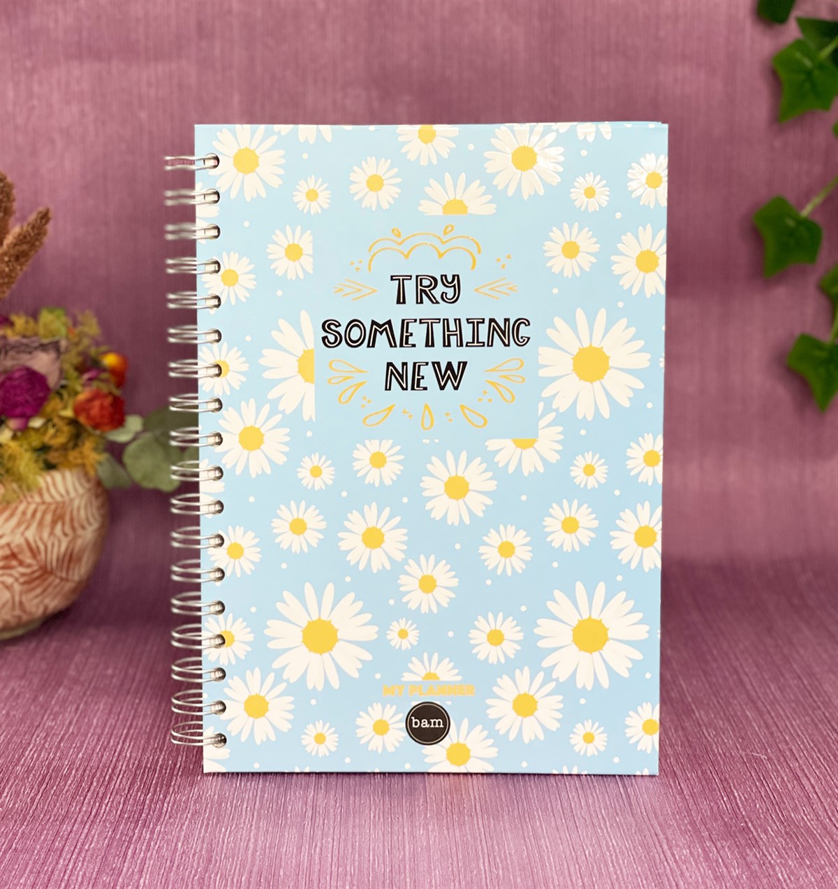 Mavi Papatya Tasarımlı Konuşan AjandagiftmodaGmd100119