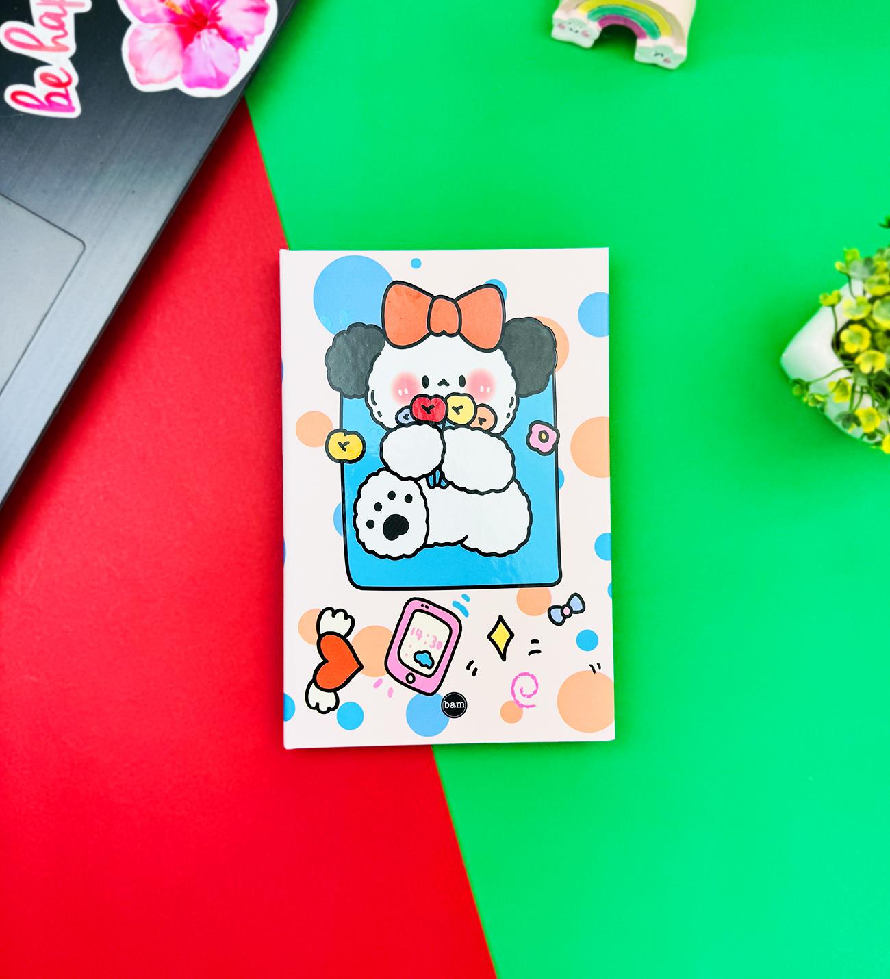 Bow Rabbit Tasarımlı Lastikli DeftergiftmodaBAM-1259