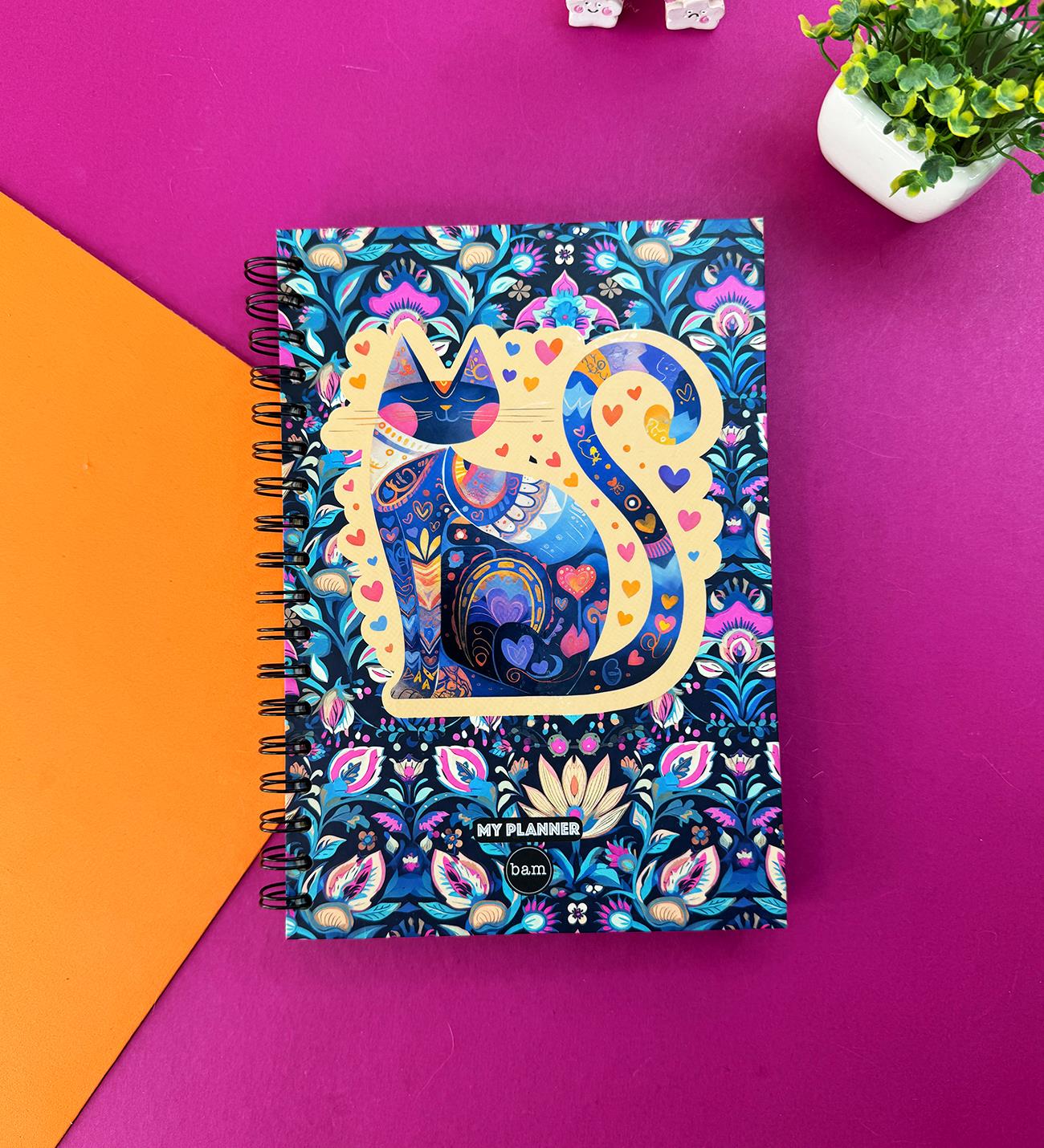 Mistik Kedi Tasarımlı Konuşan AjandagiftmodaBam-1316