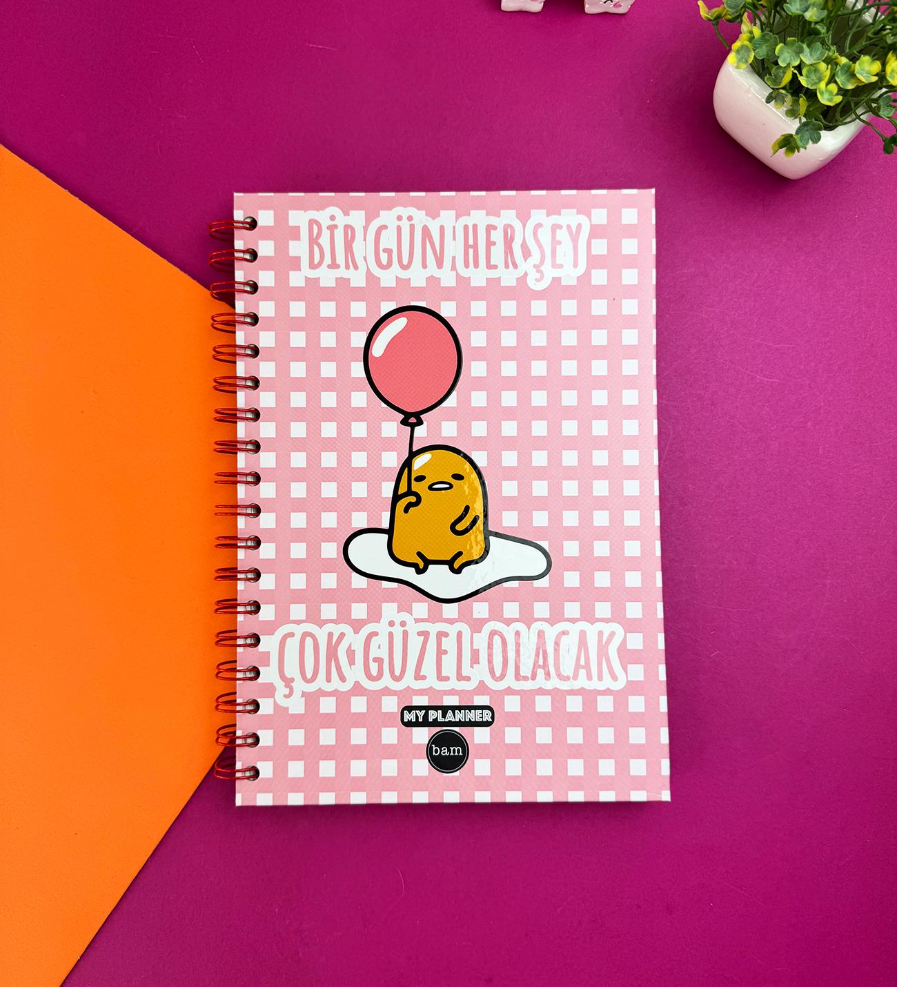 Bir Gün Her Şey Çok Güzel Olacak Tasarımlı Konuşan AjandagiftmodaBam-1309