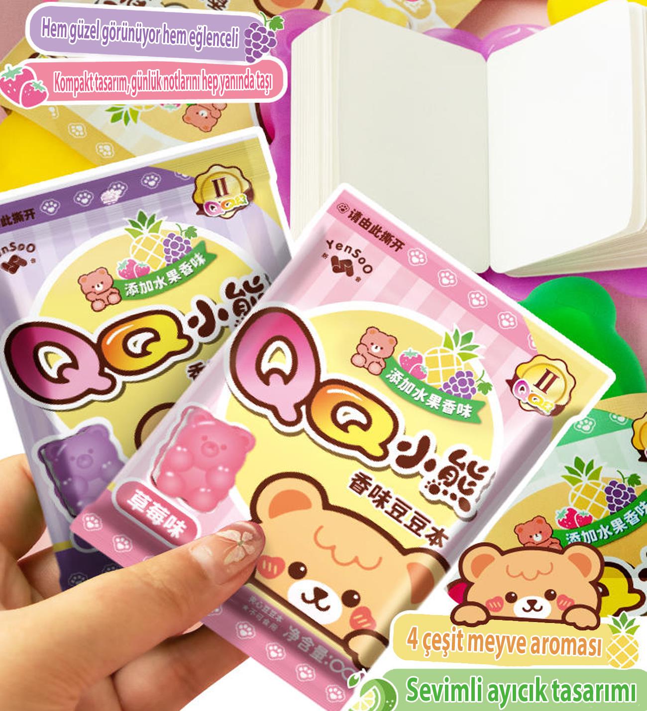 Kokulu Bilnbox Ayıcık Şekilli Mini Not DefterigiftmodaBM-1926	