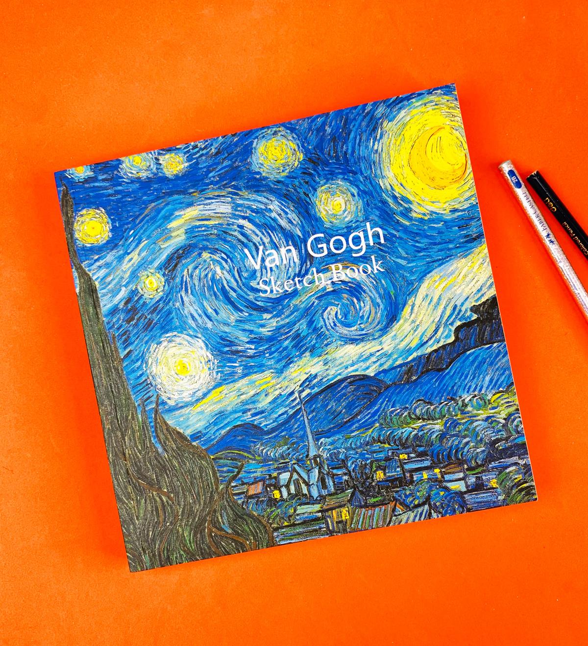 Van Gogh Yıldızlı Gece Tasarımlı Sketch BookgiftmodaBAM-180-2