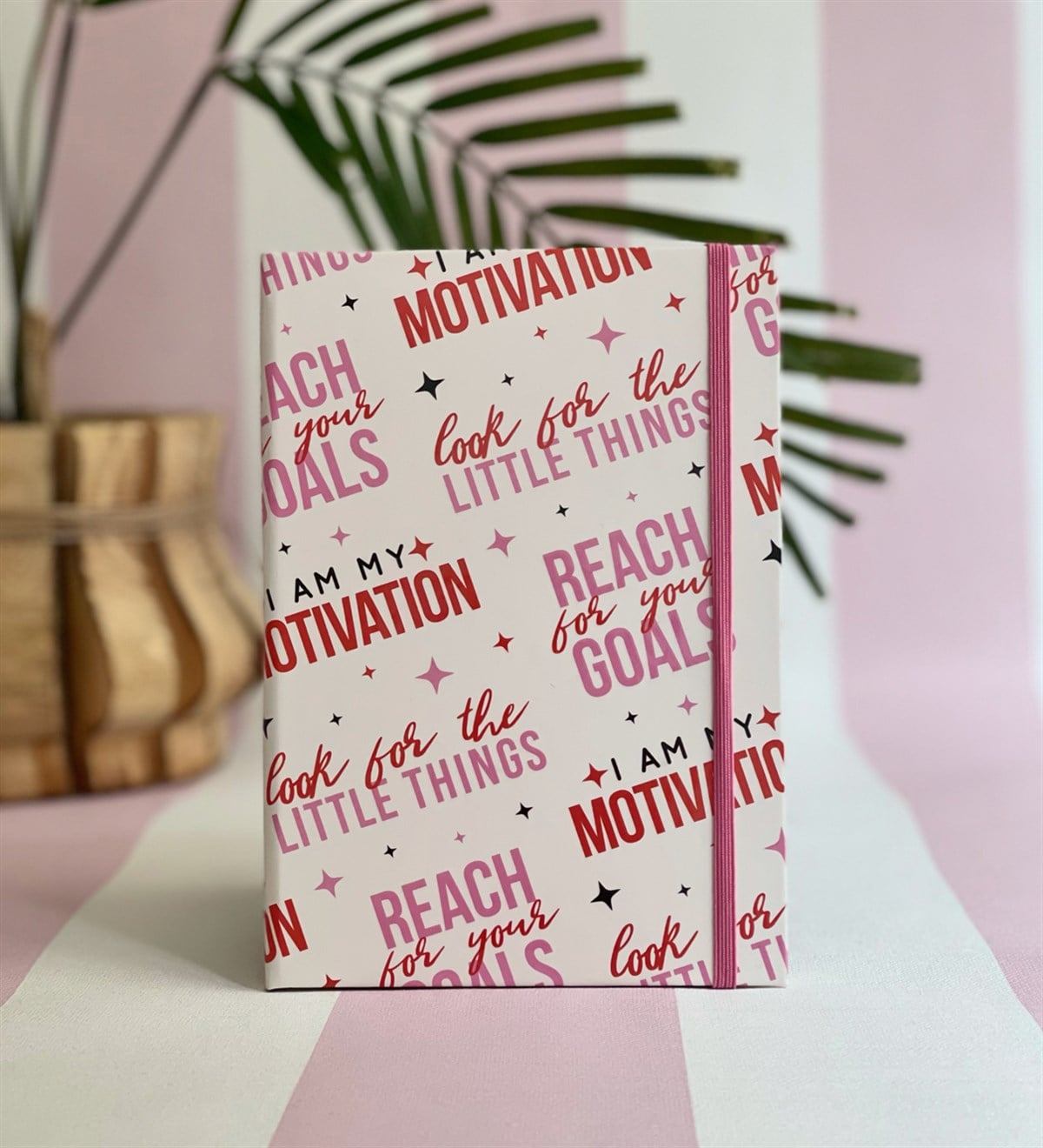 I Am My Motivation Tasarımlı Lastikli DeftergiftmodaGmd100052