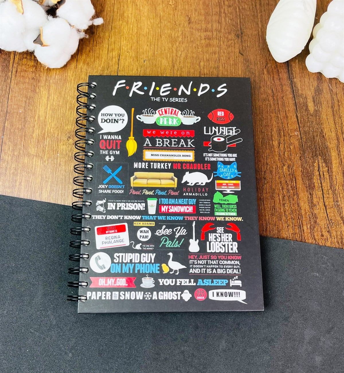 Friends Tasarımlı Spiralli DeftergiftmodaGmd100189