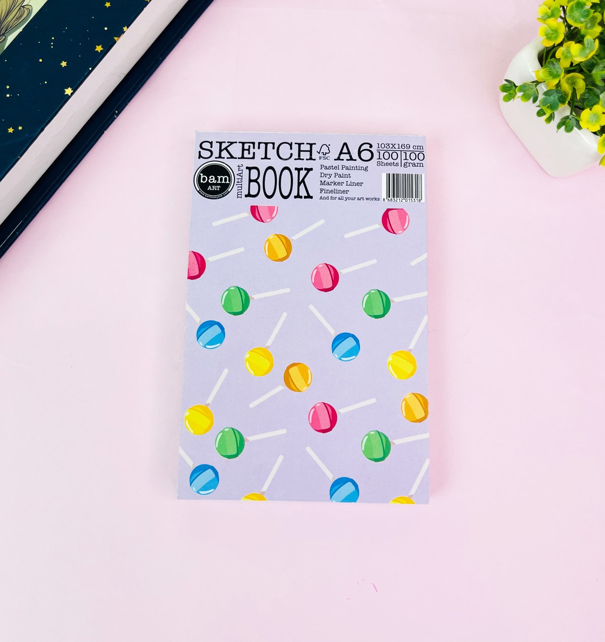 A6 Sketch Book - Eskiz Defteri - 100 Gr - 100 YaprakgiftmodaGmd100478-Lolipop