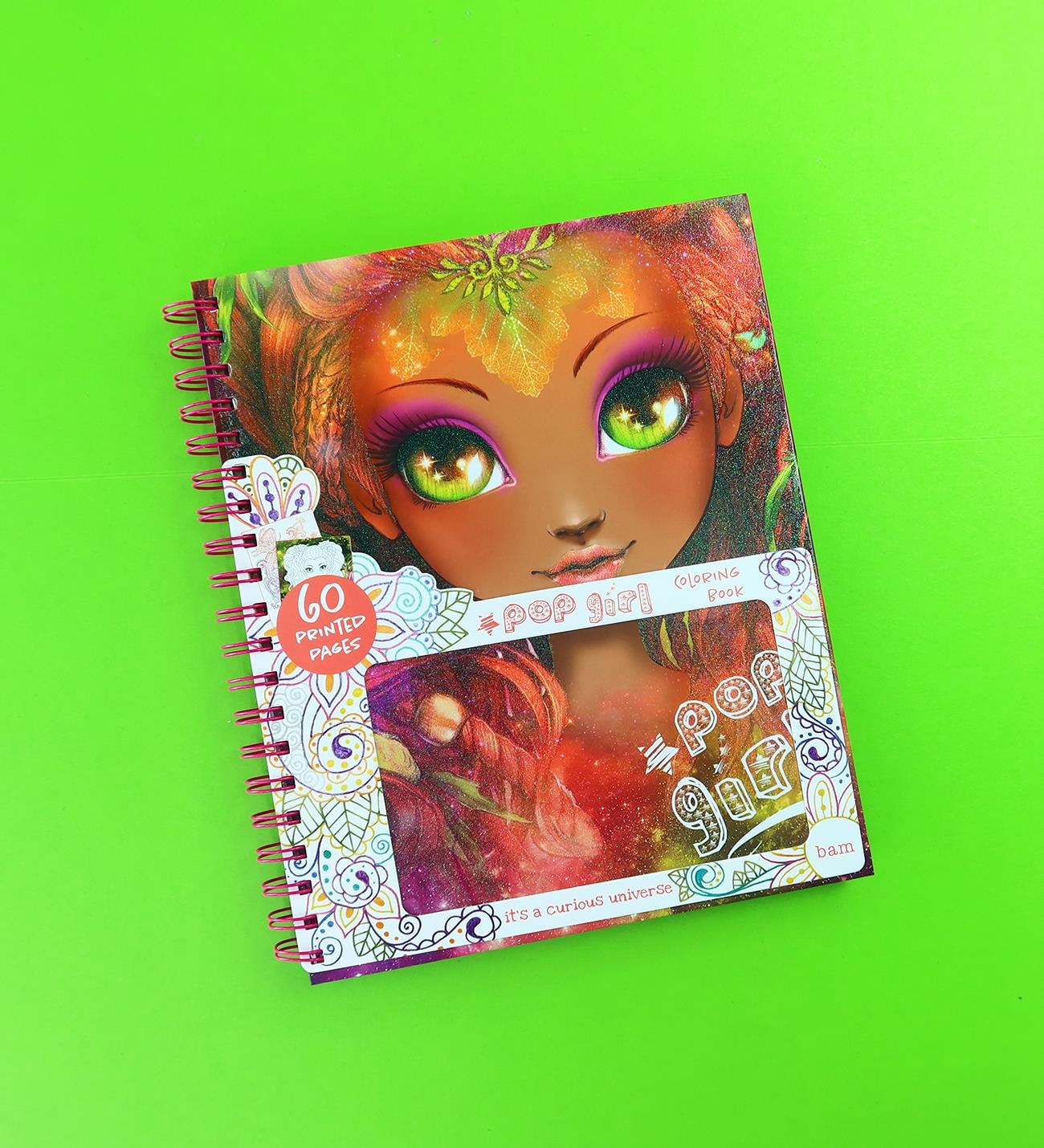 Pop Girl Boyama Kitabı – 60 Sayfa Spiral Defter – Karakter ve Mandala Desenli Boyama KitabıgiftmodaBM-2155