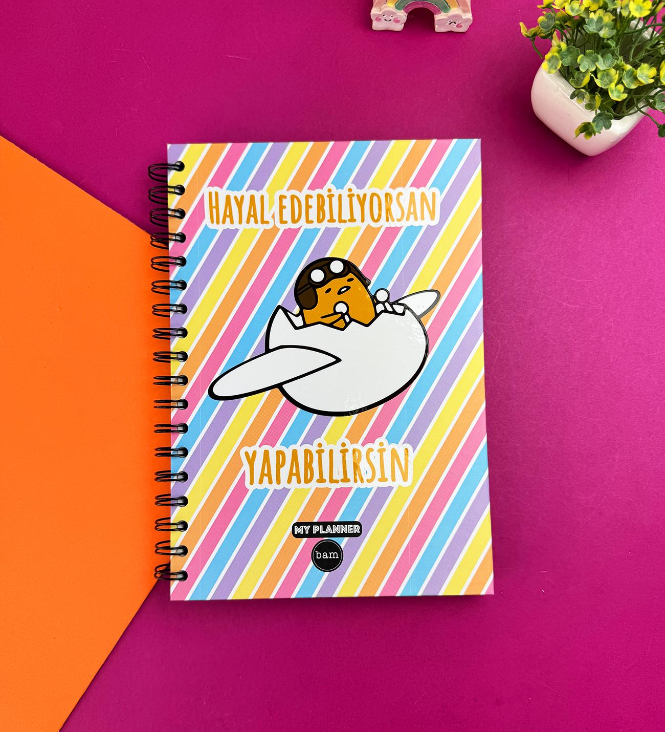 Hayal Edebiliyorsan Yapabilirsin Tasarımlı Konuşan AjandagiftmodaBam-1311-1