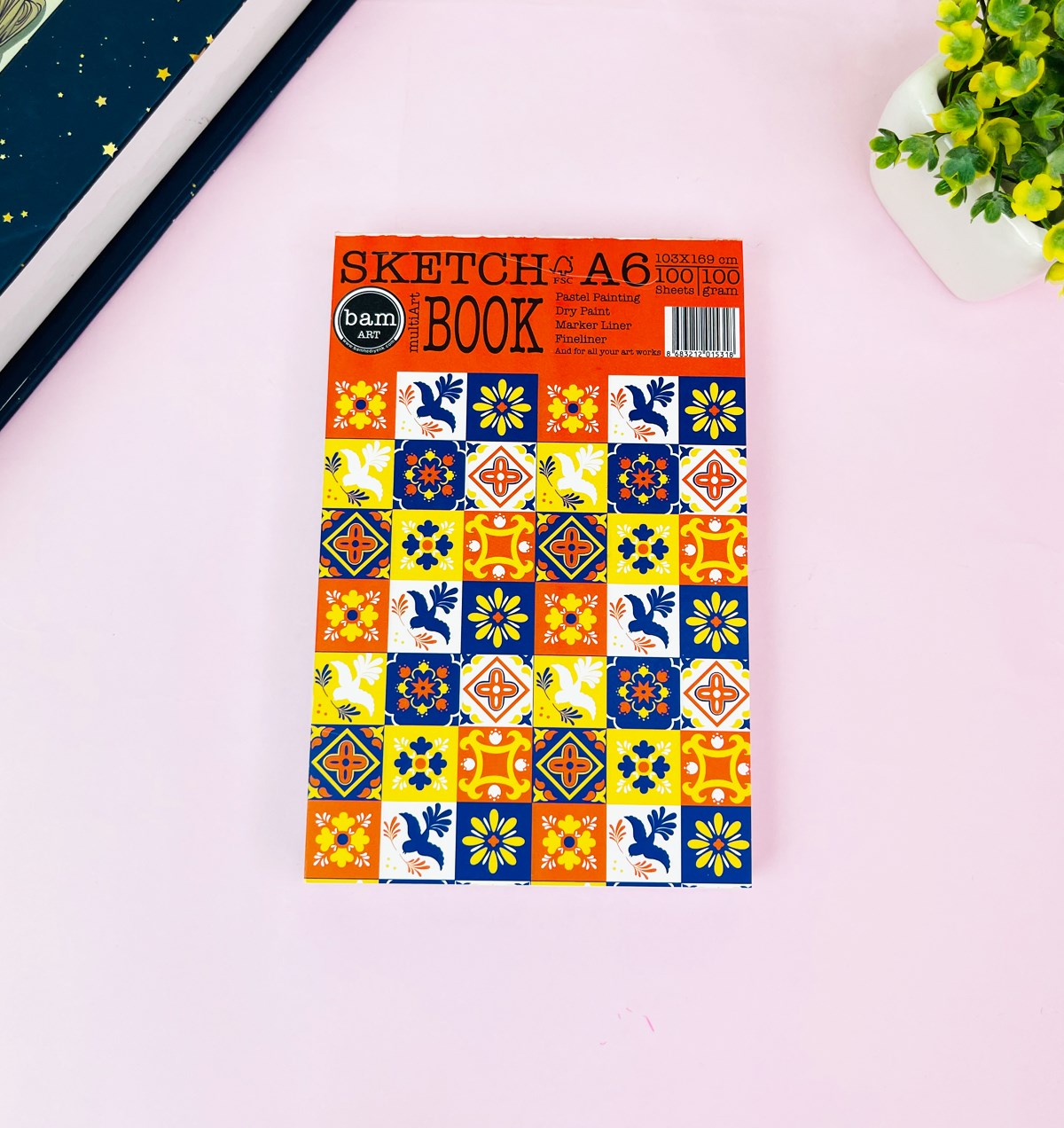 A6 Sketch Book - Eskiz Defteri - 100 Gr - 100 YaprakgiftmodaGmd100486-Çini