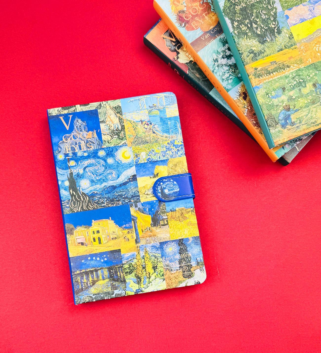 Van Gogh Kolaj Tasarımlı Mıknatıs Kapaklı Defter BM-1209giftmodaBM-1209