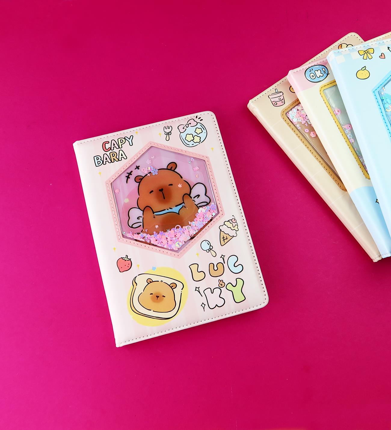 Capybara Tasarımlı Sulu Kapaklı DeftergiftmodaBM-1857