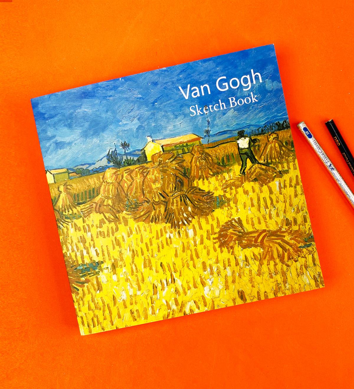 Van Gogh Buğday Tarlasında Orakçı Tasarımlı Sketch BookgiftmodaBAM-180-3