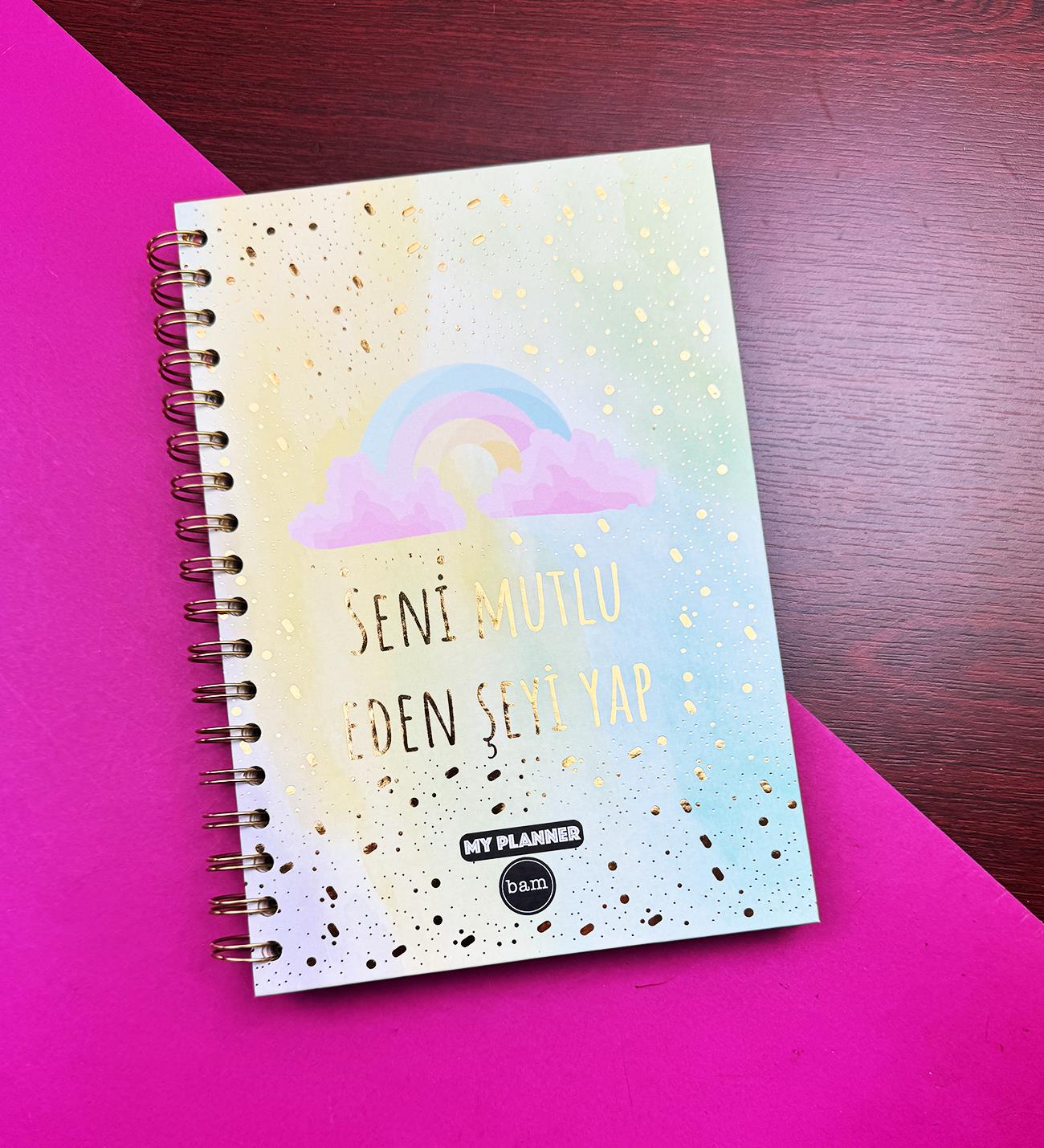 Mutlu Eden Şeyi Yap Tasarımlı Konuşan AjandagiftmodaBm-1586