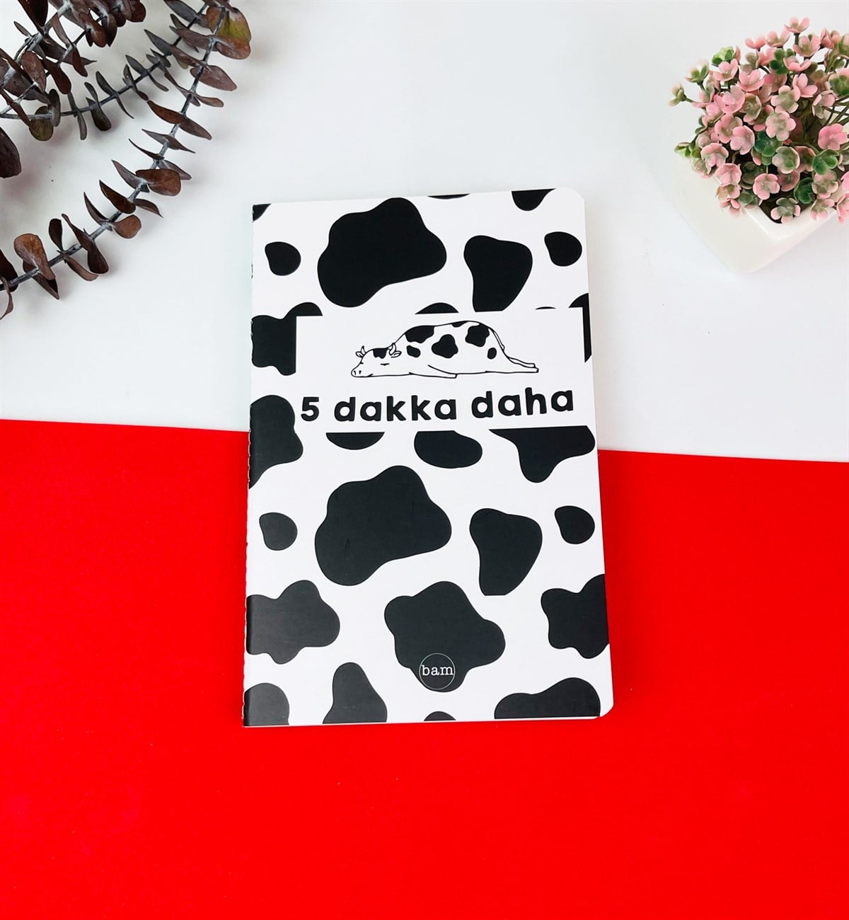 5 Dakka Daha İnek Tasarımlı Terzi Dikişli DeftergiftmodaGmd100197