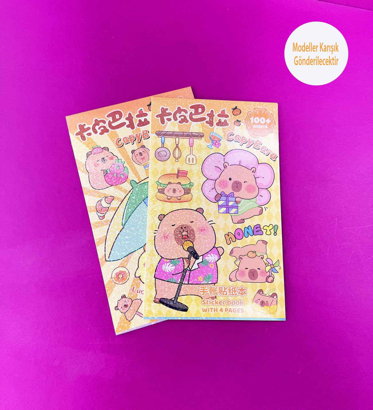 Capybara Tasarımlı Sticker DefterigiftmodaBM-1512