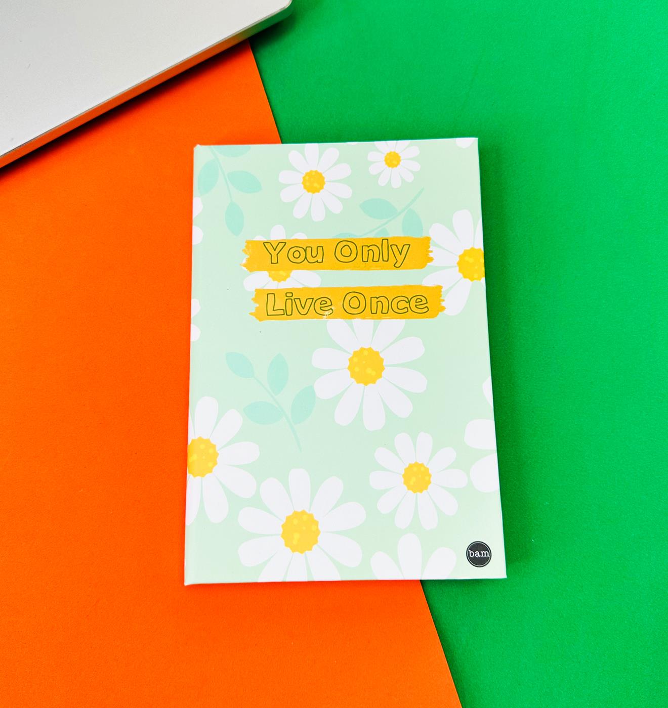 You Only Live Once Tasarımlı Lastikli DeftergiftmodaBAM-1201	