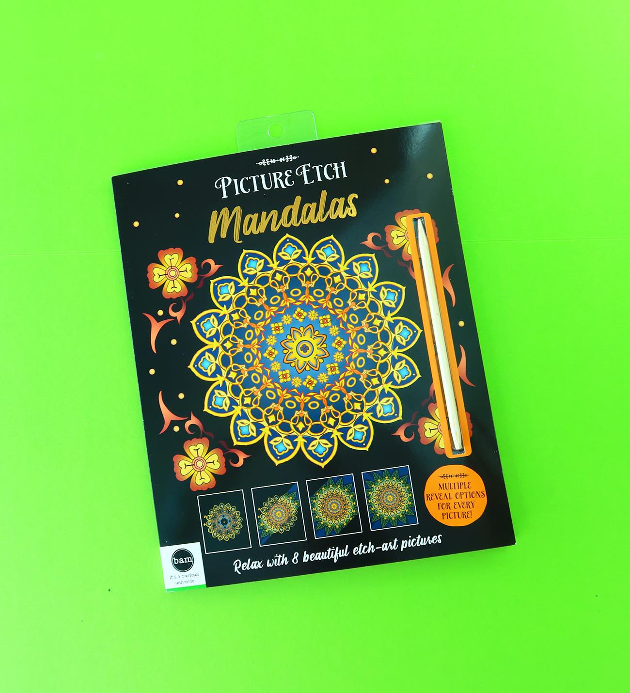 Picture Etch Mandala Kazımalı Boyama Seti – 8 Adet Mandala PanelgiftmodaBM-2152