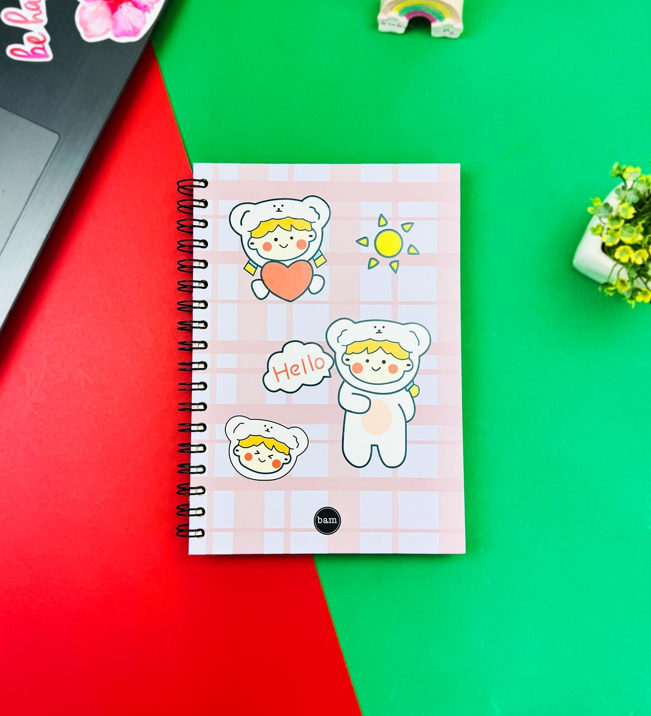 Kawaii Girl Tasarımlı Spiralli Deftergiftmoda Bam-1301 