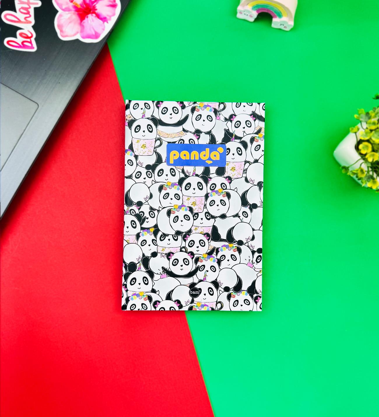 Panda Pattern Tasarımlı Lastikli DeftergiftmodaBAM-1255