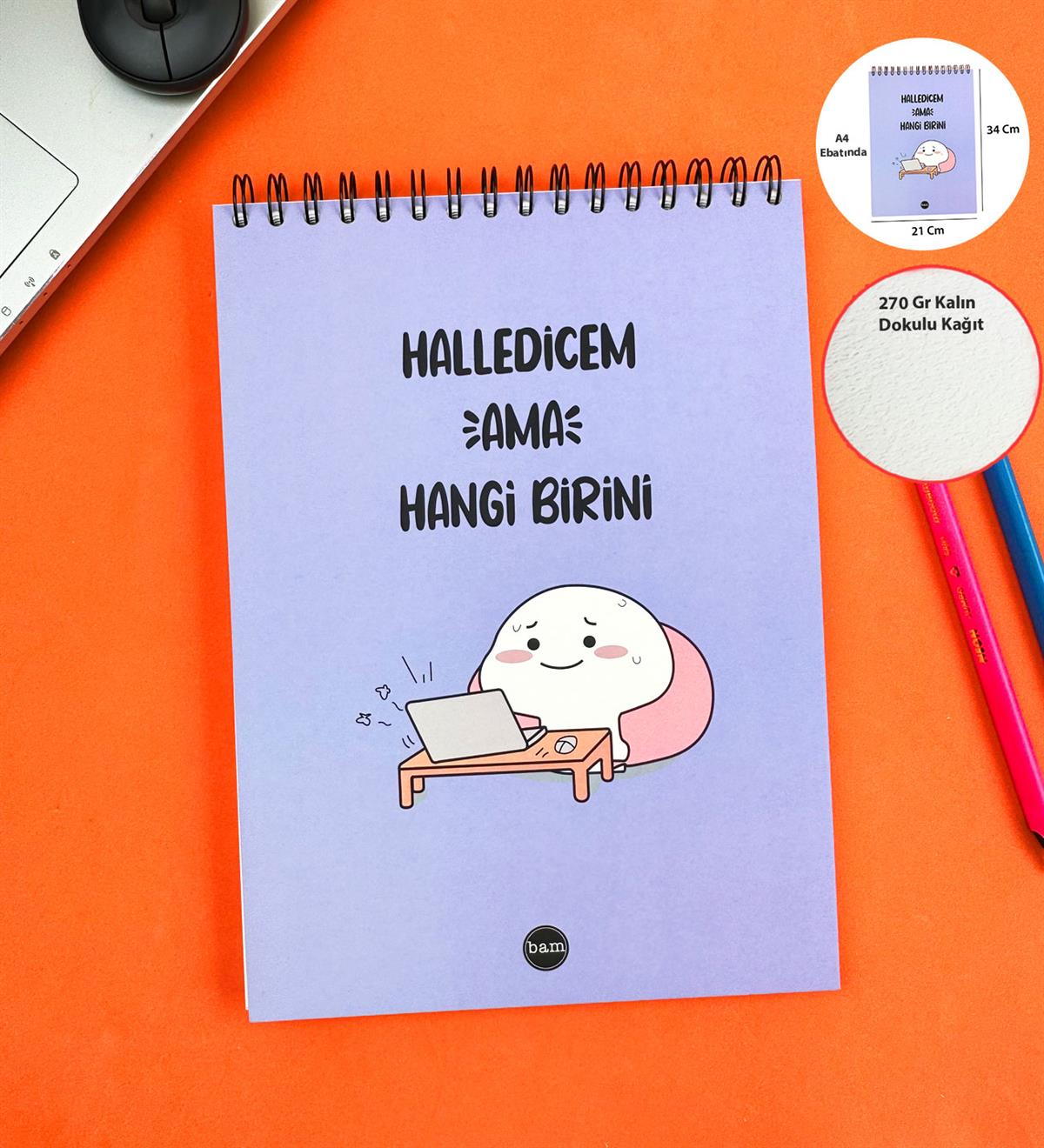 30x21Cm A4 Sketch Book - Eskiz Defteri - 270 Gr - 34 YaprakgiftmodaBAM-1053