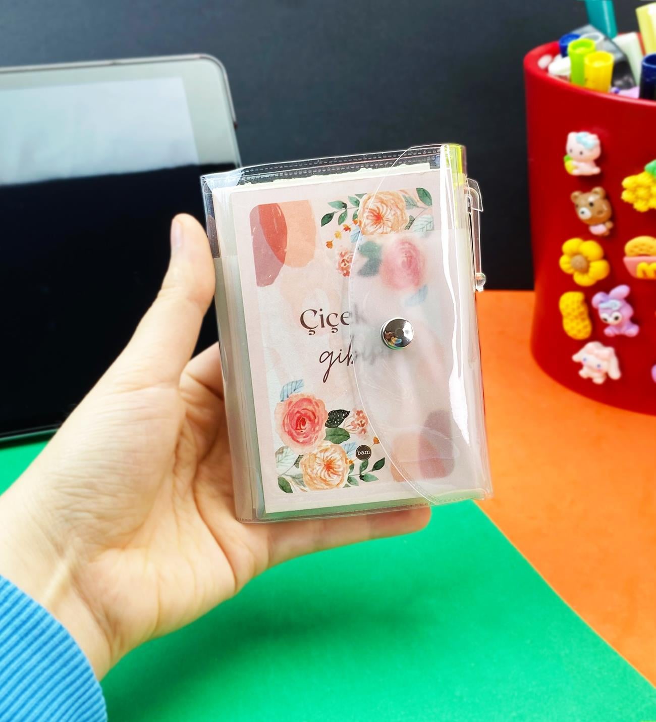 Çiçek Gibisin Tasarımlı PP Mini Çanta Defter Ve Kalem SetgiftmodaBAM-1140	