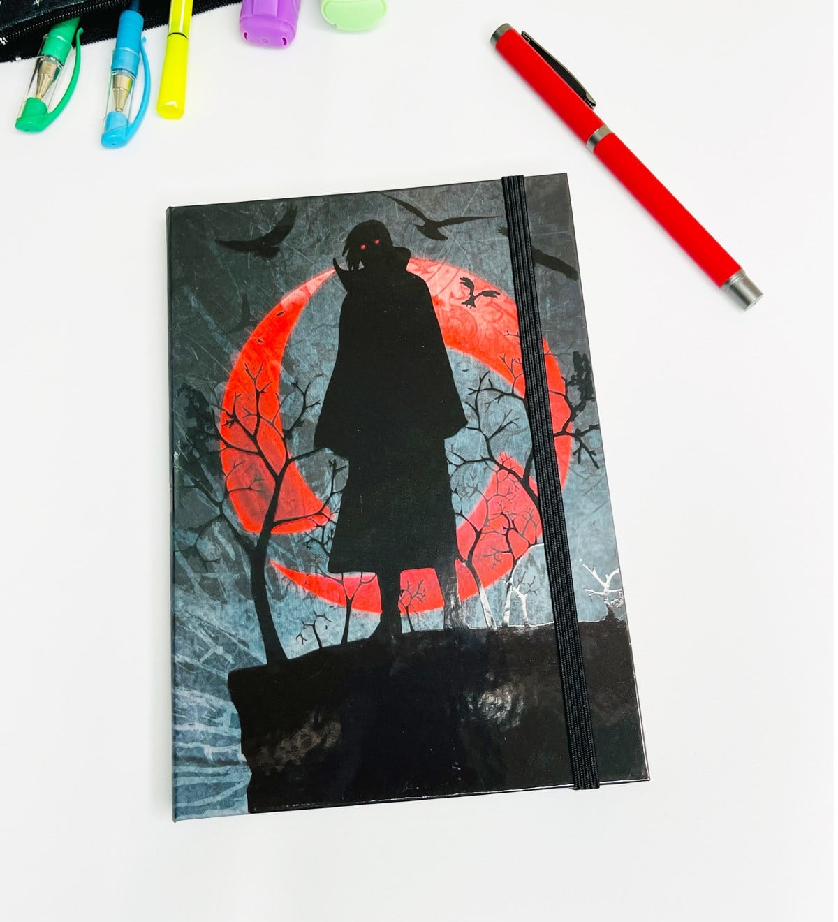 Naruto Uchiha Itachi Sharingan Tasarımlı Lastikli DeftergiftmodaGmd100155