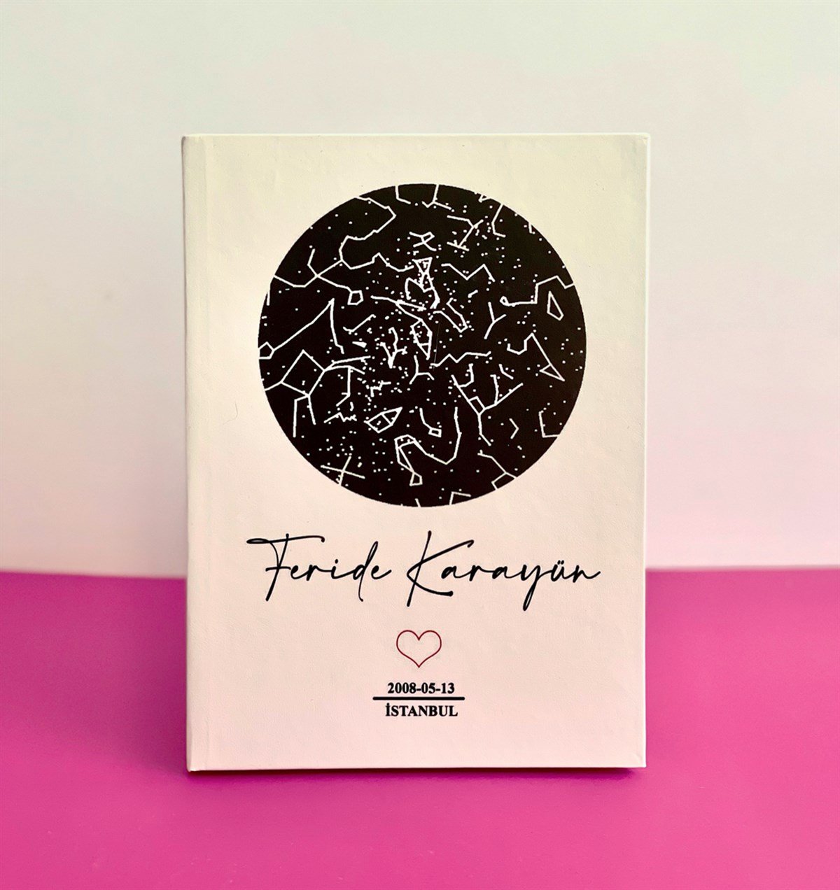 Kişiye Özel Yıldız Haritası Tarihsiz AjandagiftmodaGmd100081